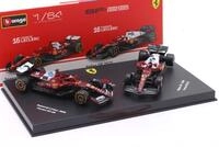 2-Car Set Charles Leclerc Ferrari SF-25 #16 Formel 1 2025 1:64 Bburago