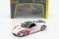 Porsche 918 Spyder Weissach #3 wei&szlig; 1:24 Bburago