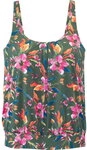 Lascana - Oversize Tankini Top Damen flower print olive 251496_1263
