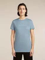 Icebreaker - Merino 150 Tech Lite Sparkling Stars T-Shirt Damen flint blue