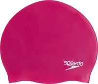 Speedo - Plain Moulded Silicone Badekappe electric pink rosa/pink