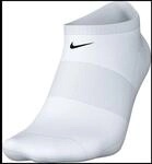 Nike Everyday Lightweight Training No-Show (3 -Paar) Socken, wei&szlig;, Gr. S