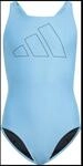 Adidas Performance BIG Bars Swimsuit M&auml;dchen Badeanzug, blau, Gr. 116 4067887687386