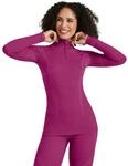 Falke Wool-Tech Zip Damen Unterhemd, lila 4067112001949