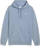 Puma ESS Elevated Relaxed Wash FL Herren Kapuzensweater, blau 4069157419475