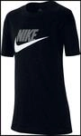 Nike Cotton Jungen T-Shirt, schwarz, Gr. XS 0193656258397