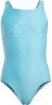 Adidas Performance BIG Bars Swimsuit M&auml;dchen Badeanzug, t&uuml;rkis 4067901594201