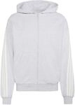 Adidas Kit 3-Stripes Full-Zip Herren Kapuzensweater, grau 4069991506447