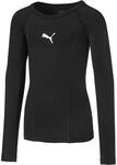 Puma Liga Baselayer Junior Kinder Longsleeve, schwarz 4059505733797