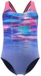 Speedo Digi Placement Splashback Damen Schwimmanzug, lila 5063572048165