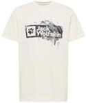 Jack Wolfskin Brand Herren T-Shirt, wei&szlig;, Gr. L 4064886460316