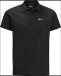 Jack Wolfskin Essential Herren Poloshirt, schwarz, Gr. M 4064886031530