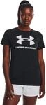 Under Armour Logo Damen T-Shirt, schwarz 194511804209