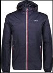 CMP Jacket Rain Fix Hood Herren Regenjacke, blau, Gr. 3XL 8057258775558
