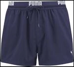 Puma Swim Logo Short Length Herren Badehose, schwarz, Gr. XS 8718824814490
