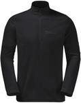 Jack Wolfskin Taunus Half Zip Herren Pullover, schwarz, Gr. S 4064993552713