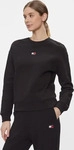 Tommy Jeans Sweatshirt Badge DW0DW17325 Schwarz Boxy Fit Damen