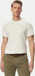 Tommy Jeans T-Shirt Linear Chest DM0DM21780 &Eacute;cru Slim Fit Creme Herren