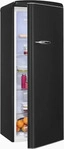 Exquisit 810470308, Exquisit RKS325-V-H-161E mattschwarz Retro Vollraumk&uuml;hlschrank,