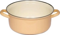 Riess Kasserolle mit Chromrand goldgelb 2,0 Liter 20cm pastell