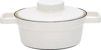 Riess Kasserolle mit Deckel 20cm Pure White Aromapots 1,2 L H&ouml;he 8,5 cm