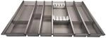 SOTECH 80er Cuisio Besteckeinsatz graphit transluzent mit Messerblock Besteckkasten