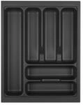 Orga-Box VIII Besteckeinsatz 361 x 480 mm Lavagrau mit Perlstruktur f&uuml;r 45er