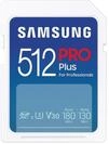 Samsung PRO Plus SD-Karte, 512 GB, UHS-I U3, Full HD & 4K UHD, 180 MB/s Lesen, 130