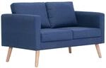 vidaXL 2-Sitzer-Sofa Stoff Blau