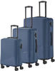 travelite 4-Rad Koffer Set 3 teilig Größen L/M/S, Gepäck Serie BALI: ABS