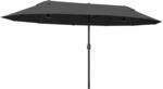 Outsunny Doppelsonnenschirm 455 x 265 cm, UV Schutz Sonnenschirm mit Handkurbel,