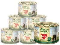 Dehner Best Nature Katzenfutter Adult, Rind und Pute mit Karotten, 6 x 200 g (1.2 kg)
