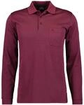 RAGMAN Herren Softknit-Polo mit Brusttasche, Langarm Beere-620, L