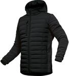 Leibw&auml;chter Hybridjacke Herren mit Kapuze &ndash; Kornblau &ndash; XS &ndash; Moderne &