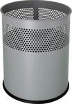 helit H2515787 - Papierkorb &bdquo;the dot 15 Liter, mittelgrau mit Lochdekor, 1...