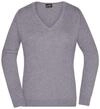 James & Nicholson Damen V-Pullover - Leichter Strickpullover in hochwertiger