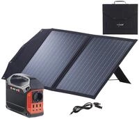 revolt Powerbank mit Solarpanel: Powerstation & Solar-Generator mit faltbarem