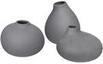 blomus Vasen-Set Nona | 3-teilig | Porzellan | Farbe Pewter | handwerklicher