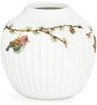 K&auml;hler Vase H13 cm Hammersh&oslash;i Christmas Handarbeit mit Aquarellmalerei, Weiss