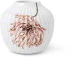 K&auml;hler Vase H13 cm Hammersh&oslash;i Poppy Handarbeit Dekoration Aquarellmalerei, Weiss
