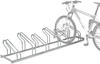 EUROKRAFT Fahrradständer, Bügel aus Stahlrohr, Radeinstellung einseitig - 6
