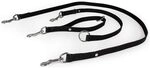 Das Lederband Universal Hundeleine Weinheim Black 235 cm / 22 mm, Schwarz