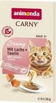 animonda Carny Creamy cremiger Katzensnack mit Lachs + Taurin (6 x 16g)