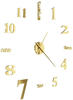 vidaXL 3D Wanduhr Modernes Design 100cm XXL Golden Deko Wand Uhr Wandtattoo