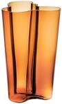Iittala Aalto Vase Glas Kupferfarben, Ma&szlig;e: 17cm x 17cm x 25cm, 1007881, Kupfer