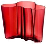 Iittala Vase Aalto 160 mm Rot aus Glas