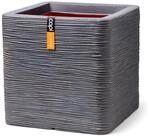 Capi Europe - Topf quadratisch Rib NL - 50x50 - Dunkelgrau - Blumentopf f&uuml;r den