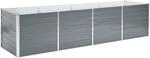 vidaXL Garten-Hochbeet Verzinkter Stahl 320x80x77 cm Grau