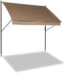ANGERER Klemmmarkise Style Taupe, 150 cm | Markise f&uuml;r Sonnenschutz, Montage ohne