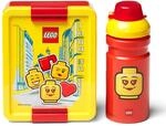 LEGO Iconic Lunch-Set. Brotdose & Trinkflasche, M&auml;dchen, rot